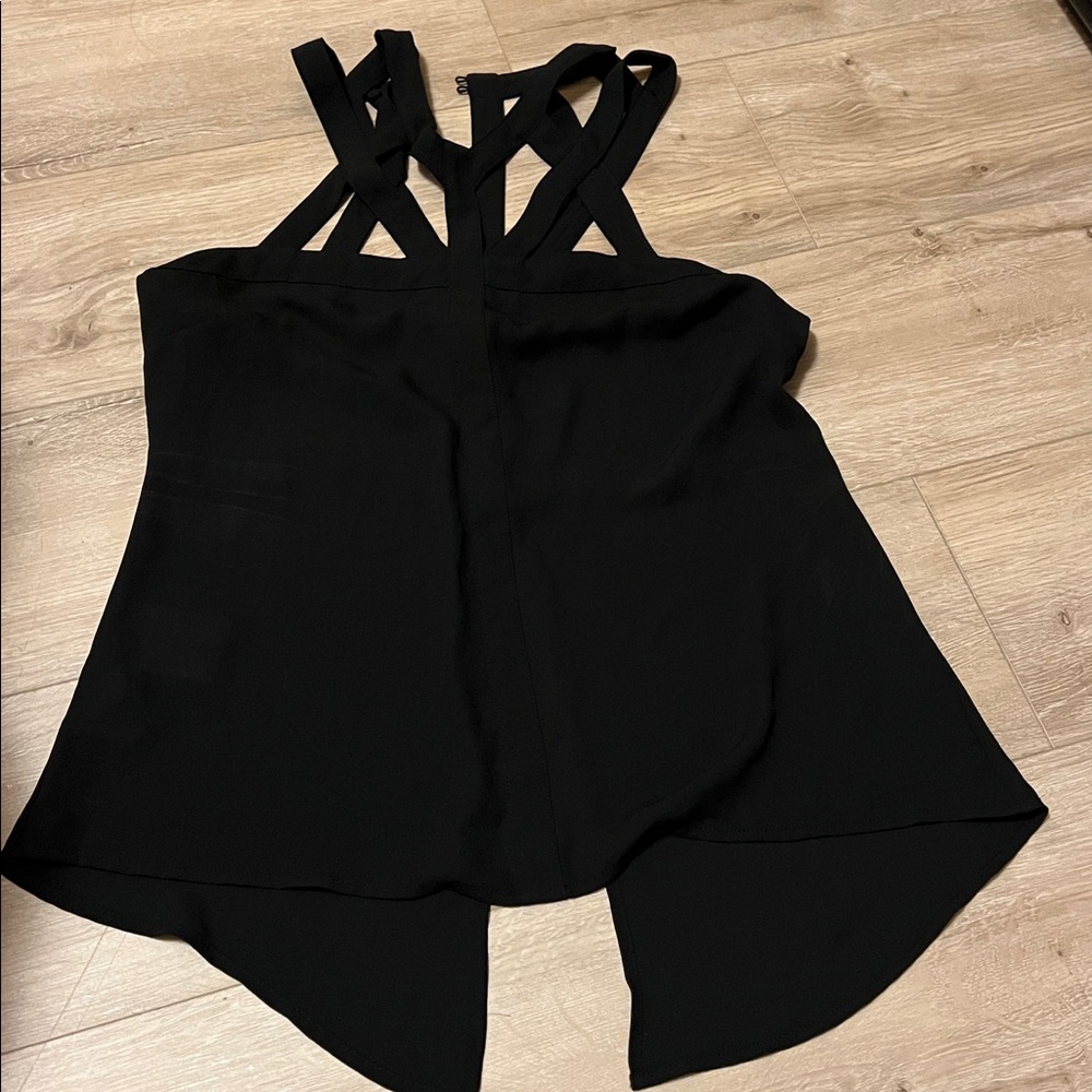 BCBGMaxAzria Black Strappy Top